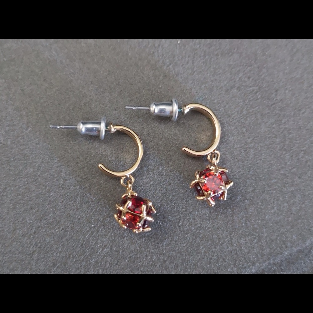 Red Zirconia Earrings